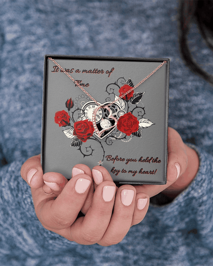 forever love necklace in a soft box
