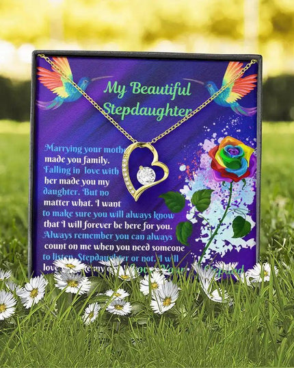 Forever Love Necklace white gold two-tone box
