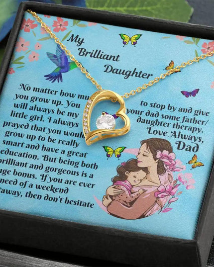 Forever Love Necklace yellow gold two-tone box
