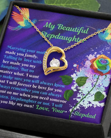 Forever Love Necklace white gold two-tone box