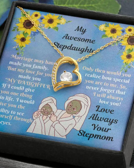 Forever Love Necklace yellow gold two-tone box