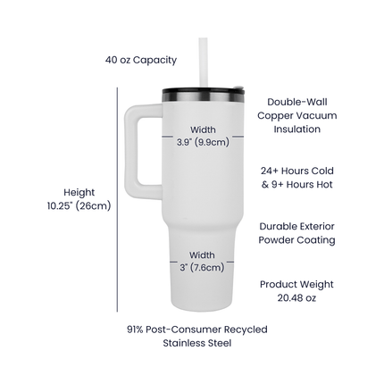 white tumbler 40oz pinnacle