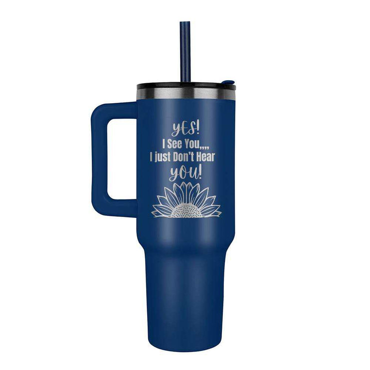 blue pinnacle 40oz tumbler display