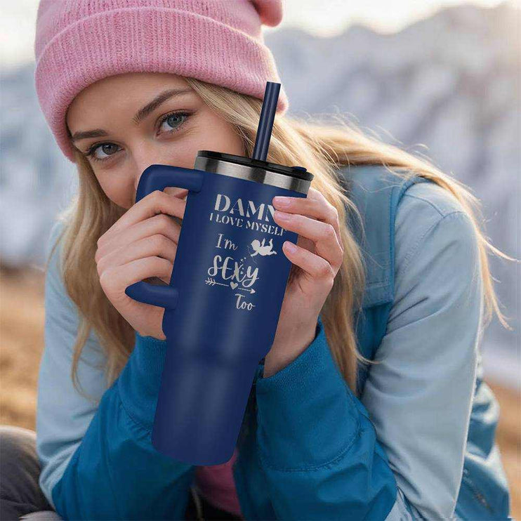 Pinnacle 40oz tumbler blue