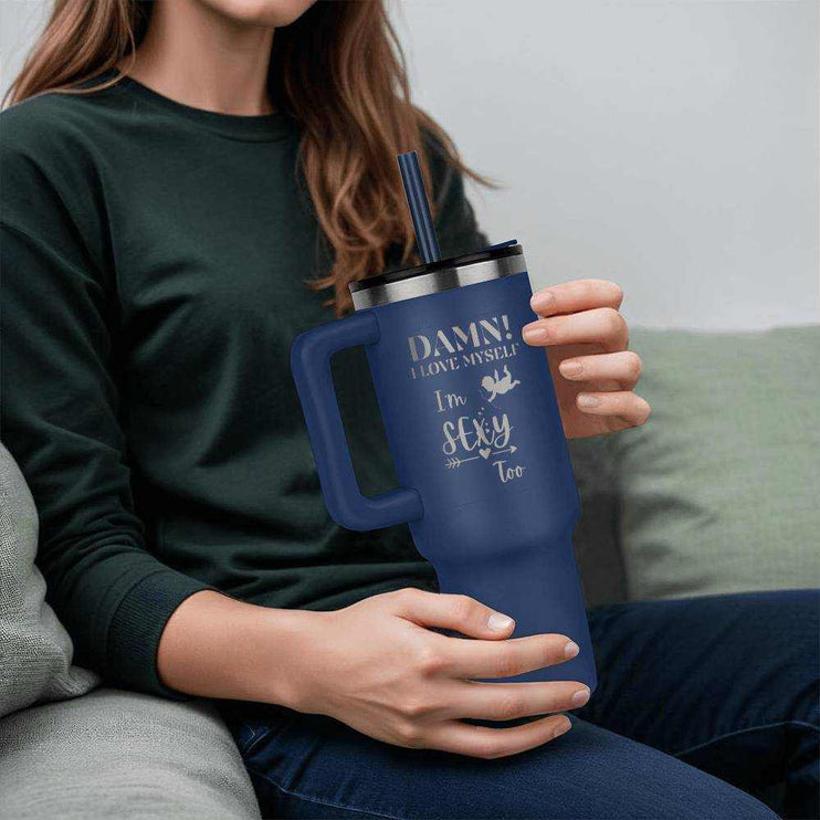 Pinnacle 40oz tumbler blue