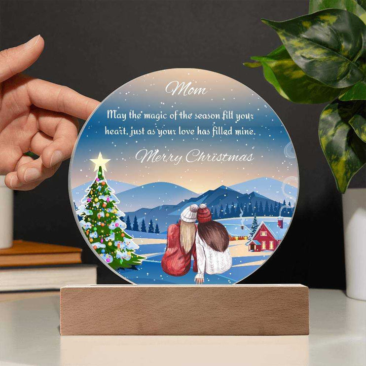 12v acrylic circle plaque with no light